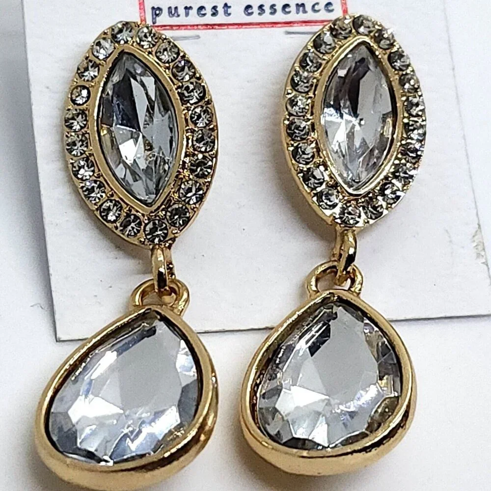Beautiful Nicole‎ Purest Essence Rhinestone Drop Earrings